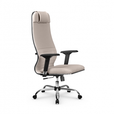 Кресло руководителя Метта Мetta L 1m 38K2/4D Infinity Easy Clean MPES Комплект 7 Светло-бежевое
