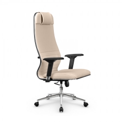 Кресло руководителя Метта Мetta L 1m 38K2/4D Infinity Easy Clean MPES Комплект 10 Молочное