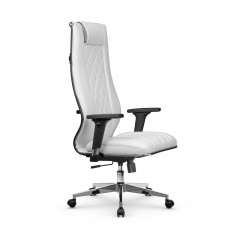 Кресло руководителя Метта Мetta L 1m 50M/2D Infinity Easy Clean MPES Комплект 3 Белое