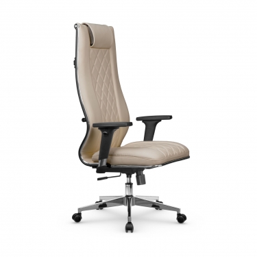 Кресло руководителя Метта Мetta L 1m 50M/2D Infinity Easy Clean MPES Комплект 3 Темно-бежевое