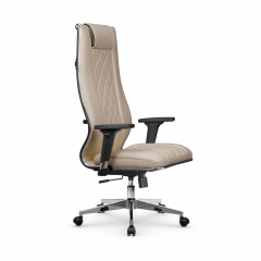 Кресло руководителя Метта Мetta L 1m 50M/2D Infinity Easy Clean MPES Комплект 3 Темно-бежевое