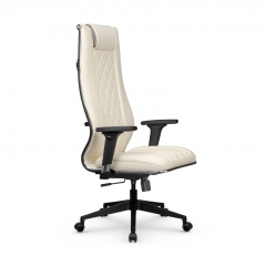 Кресло руководителя Метта Мetta L 1m 50M/2D Infinity Easy Clean MPES Комплект 6 Молочное