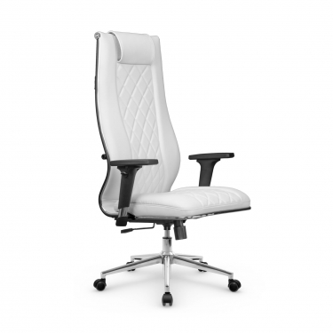 Кресло руководителя Метта Мetta L 1m 50M/2D Infinity Easy Clean MPES Комплект 7 Молочное
