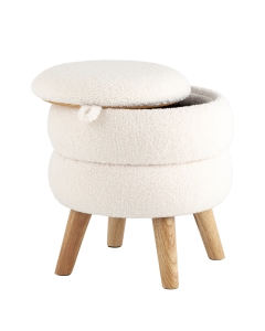 Пуф с ящиком Stool Group Винни S Тедди белый
