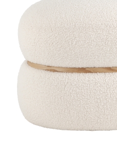 Пуф Stool Group Полли L Тедди белый