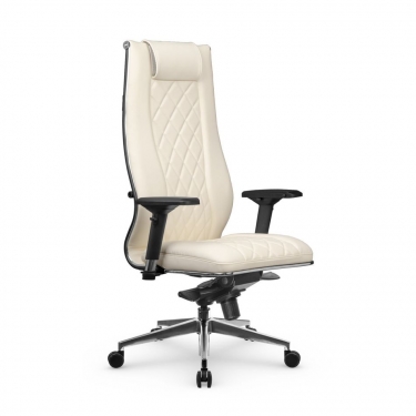 Кресло руководителя Метта МЕТТА L 1m 50M/4D Infinity Easy Clean MPES Комплект 2 Молочное