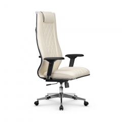 Кресло руководителя Метта МЕТТА L 1m 50M/4D Infinity Easy Clean MPES Комплект 3 Молочное