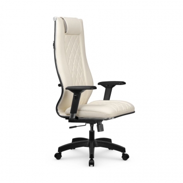 Кресло руководителя Метта МЕТТА L 1m 50M/4D Infinity Easy Clean MPES Комплект 4 Молочное