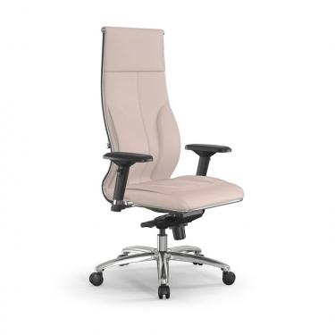 Кресло руководителя Метта Мetta L 1m 46/4D Infinity Easy Clean MPES Комплект 1 Молочное