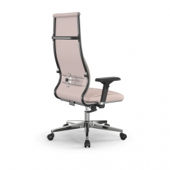 Кресло руководителя Метта Мetta L 1m 46/4D Infinity Easy Clean MPES Комплект 3 Молочное
