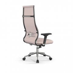 Кресло руководителя Метта Мetta L 1m 46/4D Infinity Easy Clean MPES Комплект 7 Молочное