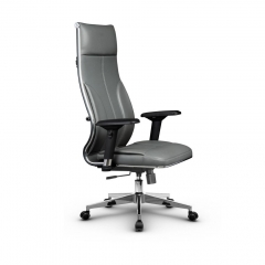 Кресло руководителя Метта Metta L 1m 46/4D Комплект 3 Серое