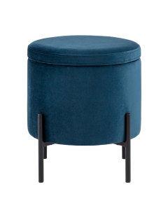 Пуф Stool Group Грейс с ящиком велюр Синий