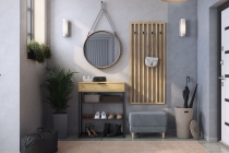 Вешалка Мебельсон Бери MPR-022 Дуб крафт золотой