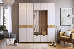 Прихожая Мебельсон Бери К1 Дуб крафт золотой/графит