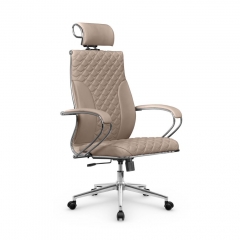 Кресло руководителя Метта Metta L 2c 44C/K116 Infinity Easy Clean MPES Комплект 7 Темно-бежевое