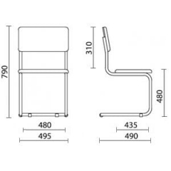 Стул для посетителей NowyStyl SYLWIA Бежевый V-38