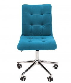 Кресло для оператора Chairman CHAIRMAN 030 chrome ткань T-75 Бирюзовый