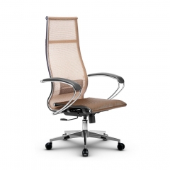 Кресло офисное Метта МЕТТА B 1m 7/K131, Основание 17834 Комплект 3 Золотой ротанг Черное