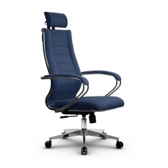 Кресло офисное Метта METTA B 2m 34P/K127, Основание 17834 Комплект 3 Синее