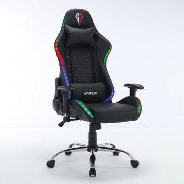 Геймерское кресло BRABIX BRABIX Lumen GM-150 RGB подсветка Черное