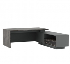 Стол письменный на опорной креденции POINTEX DALI DLI37210112 Эбен Антрацит