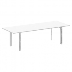 Стол переговорный на П-образном м/к Рива ONIX DIRECT LUX M-O.MP-PRG-25 Белый бриллиант