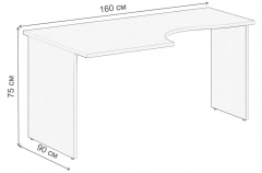 Стол эргономичный левый Норден Sigma SG.422.OL.L Дуб светлый