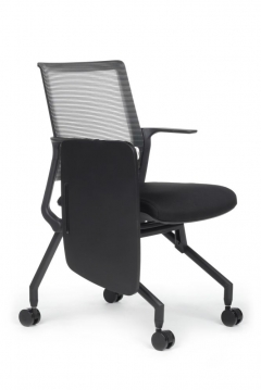 Кресло для посетителя Рива RV DESIGN Moby с пюпитром Черный