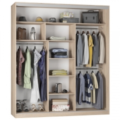 Шкаф-купе Аларти B-230х200х60-3Венге-ДМ-D9D9D9