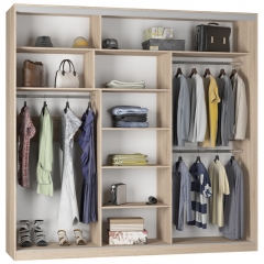 Шкаф-купе Аларти B-230х235х60-3ДМ-D9D9D9