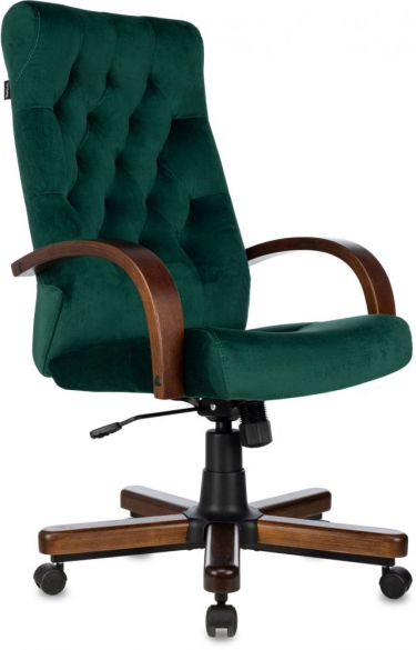Кресло руководителя Бюрократ Бюрократ T-9928WALNUT Fabric зеленый Italia Green