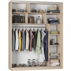 Шкаф-купе Аларти B-220х180х60-1Белый-D9D10D9