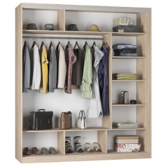 Шкаф-купе Аларти B-220х200х60-2ЯАТ-ЯАС-D9D10D9