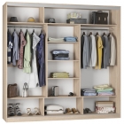 Шкаф-купе Аларти B-220х235х60-2Венге-ДМ-D8D8D8