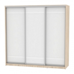 Шкаф-купе Аларти B-220х235х60-2ДСС-Белый-D9D9D9