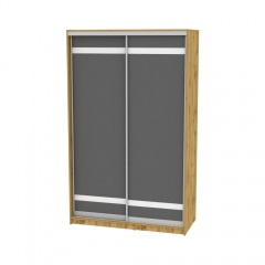 Шкаф-купе Аларти B-230х135х60-2ДВ-Графит-D9D9