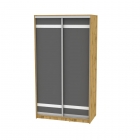 Шкаф-купе Аларти B-220х120х60-1ДВ-Графит-D9D9