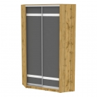 Шкаф-купе Аларти БеллаH92300х1153х1153ДВ-Графит-D9D9