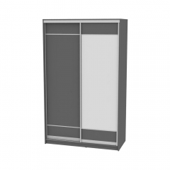 Шкаф-купе Аларти B-220х135х60-3Графит-D8D8