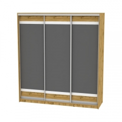 Шкаф-купе Аларти B-230х200х60-3ДВ-Графит-D9D9D9