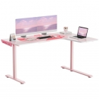 Стол письменный для компьютера угловой Eureka EUREKA ERK-L60R-PK-V2 правый, розовый