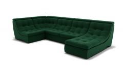 Диван Berhouse Монако-4 ЗР Цвет фасада Зеленый Тип Универсальный Материал фасада Металл/Велюр