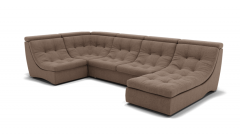 Диван Berhouse Монако-4 ЗР Цвет фасада Светло коричневый Тип Универсальный Материал фасада Металл/Велюр
