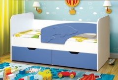 Кровать детская Матрица Дельфин 8001800 Белый/Синий матовый