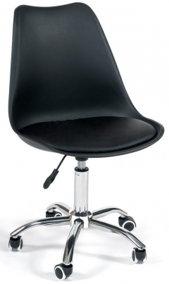 Офисное кресло Tetchair TULIP mod.106-1 металл/пластик/PU, 58 x 47 x 97см, Black черный / Chrome хром