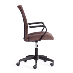 Кресло STAFF Tetchair STAFF флок/ткань, коричневый/черный, 6/W-11