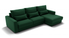 Диван Berhouse Мэдисон угол левый/правый ЗР Цвет фасада Зеленый Тип Левый/правый Материал фасада Металл/Велюр