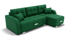 Диван Berhouse Нью-Йорк-3 угол левый/правый ЗР Цвет фасада Зеленый Тип Левый/правый Материал фасада Металл/Велюр