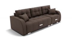 Диван Berhouse Нью Йорк-2 угол левый/правый ЗР Цвет фасада Коричневый Тип Левый/правый Материал фасада Металл/Велюр